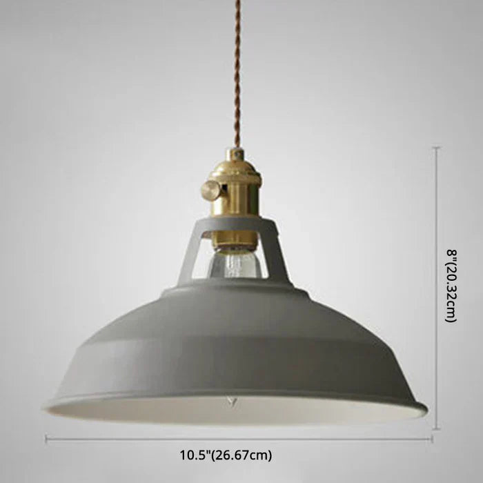 Industrial Retro Pendant Light in Metal with Adjustable Chain