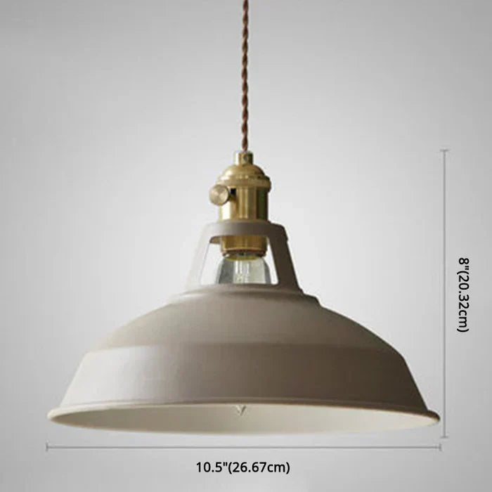 Industrial Retro Pendant Light in Metal with Adjustable Chain