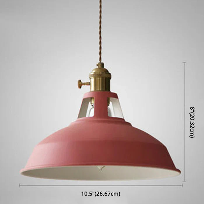 Industrial Retro Pendant Light in Metal with Adjustable Chain