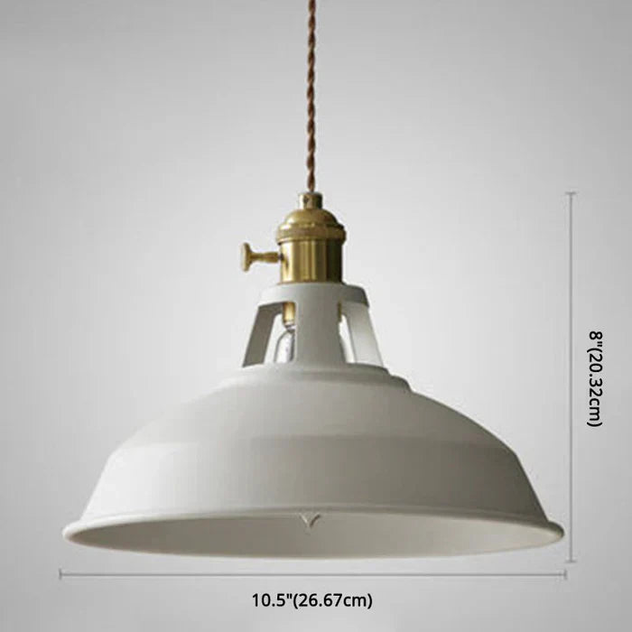 Industrial Retro Pendant Light in Metal with Adjustable Chain