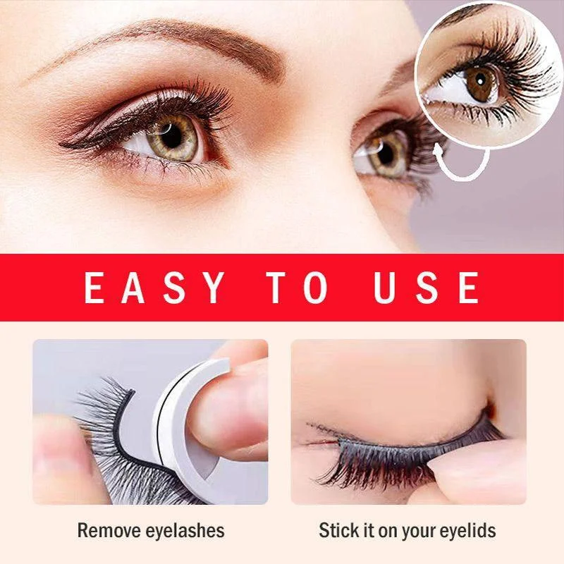 Self-Adhesive Reusable Natural Look Eyelashes