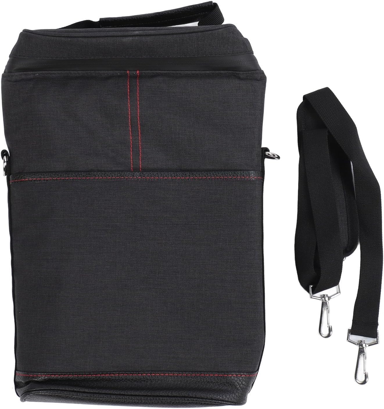 Insulated Canvas Wine Cooler Tote for 2 Bottles with Adjustable Strap
