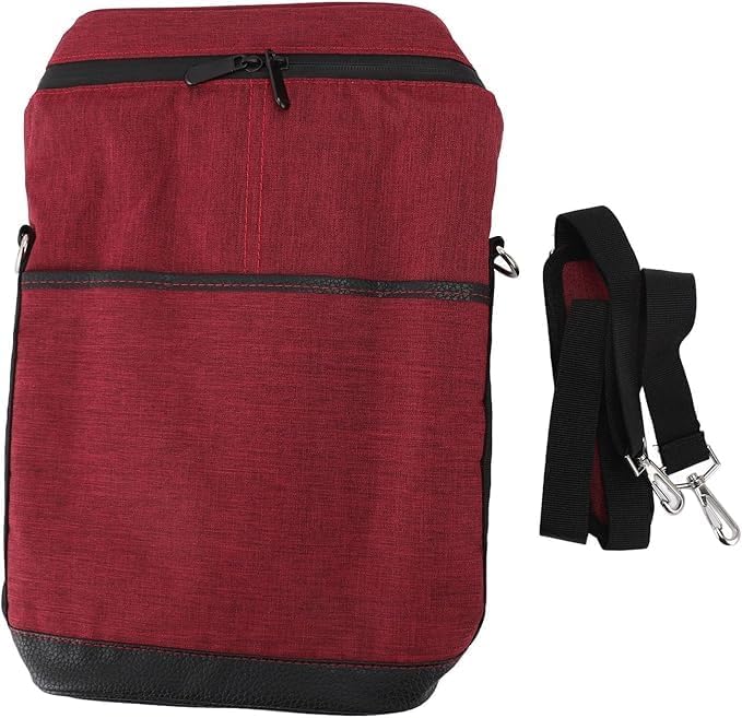 Insulated Canvas Wine Cooler Tote for 2 Bottles with Adjustable Strap