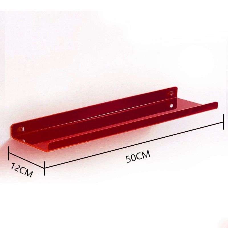Invisible Wall-Mounted Acrylic Floating Shelves