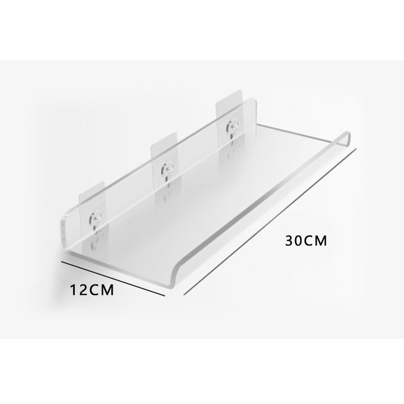 Invisible Wall-Mounted Acrylic Floating Shelves