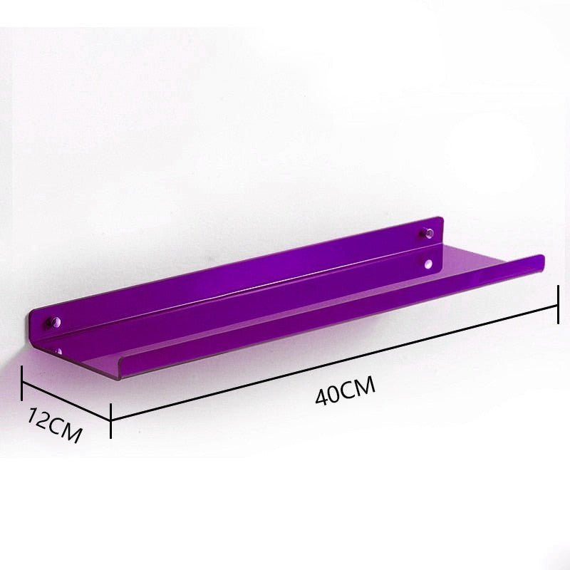 Invisible Wall-Mounted Acrylic Floating Shelves
