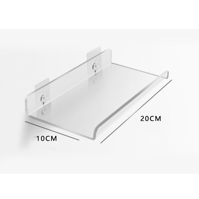 Invisible Wall-Mounted Acrylic Floating Shelves