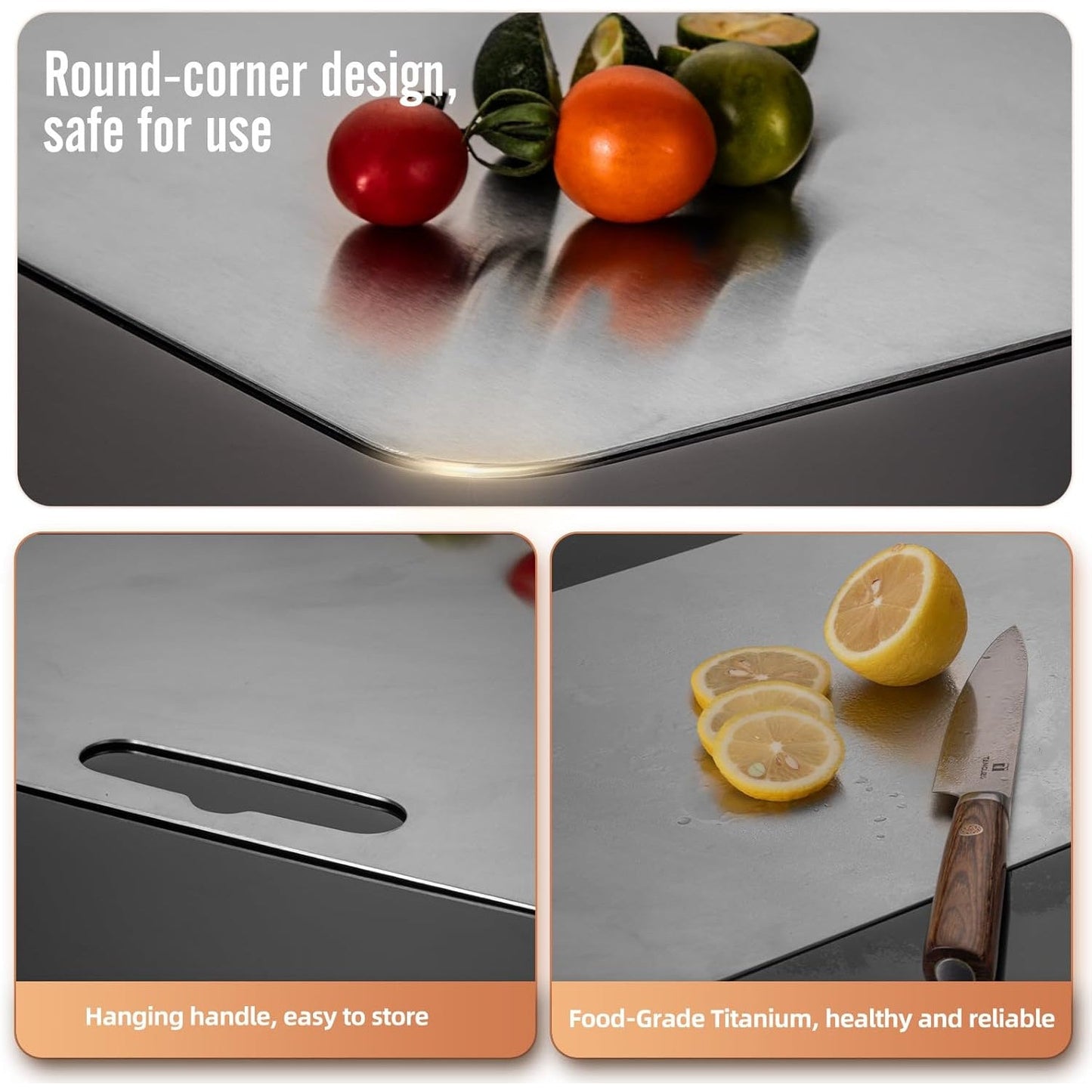 Durable Metal Cutting Board for Safe Food Preparation