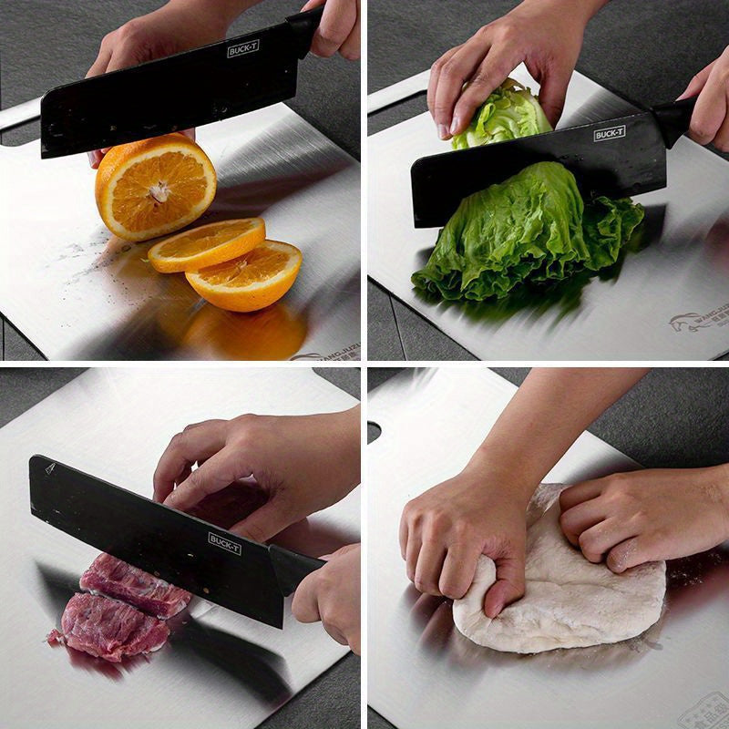 Durable Metal Cutting Board for Safe Food Preparation