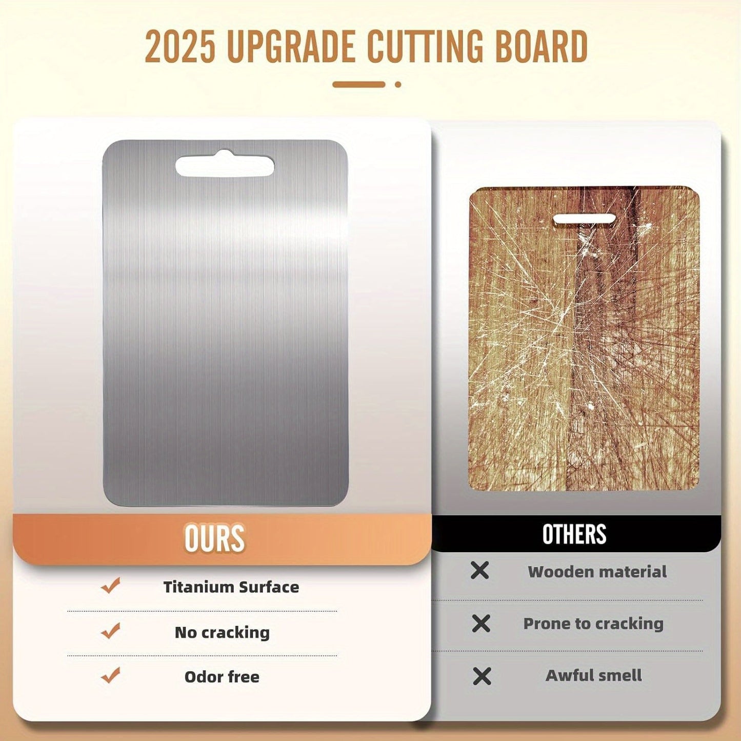 Durable Metal Cutting Board for Safe Food Preparation