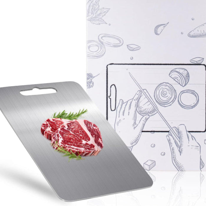 Durable Metal Cutting Board for Safe Food Preparation