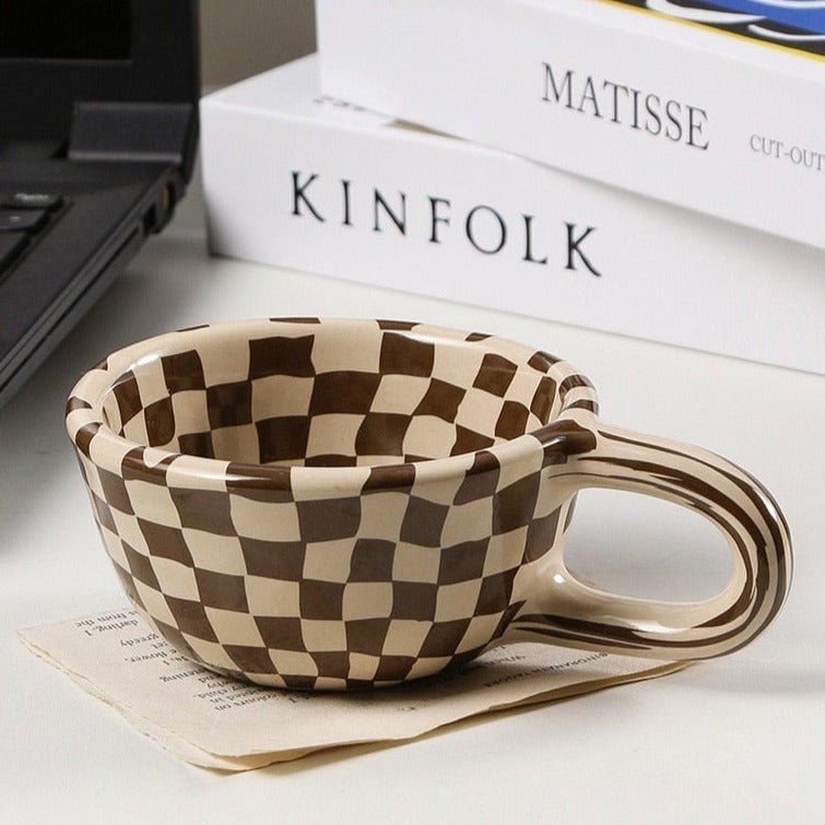 Ceramic Chessboard Coffee Mug 200ml
