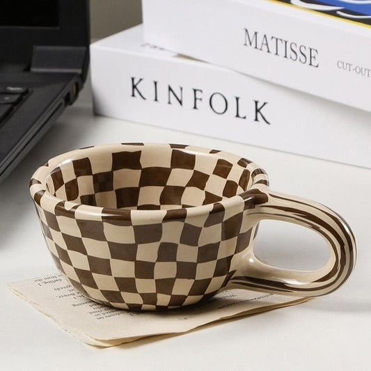 Ceramic Chessboard Coffee Mug 200ml