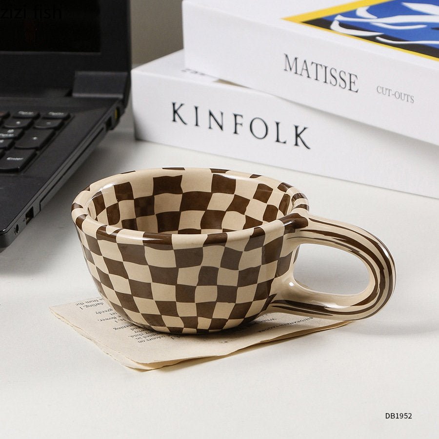 Ceramic Chessboard Coffee Mug 200ml