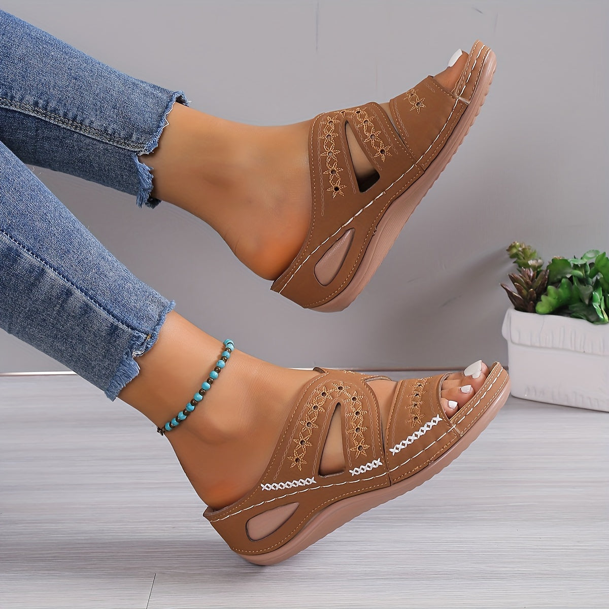Orthopedic Comfort Sandals with Adjustable Straps for Women
