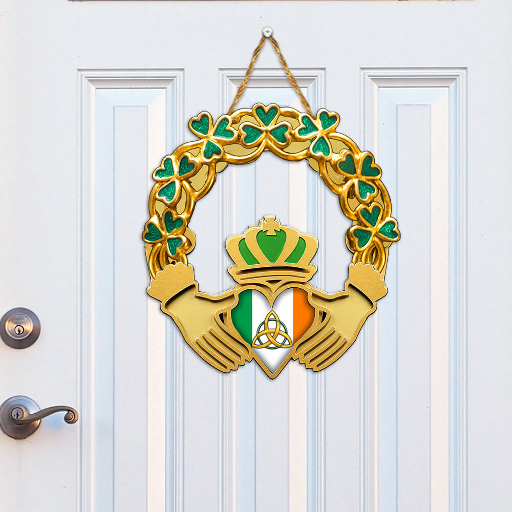 Custom Claddagh Wooden Sign for St. Patrick's Day