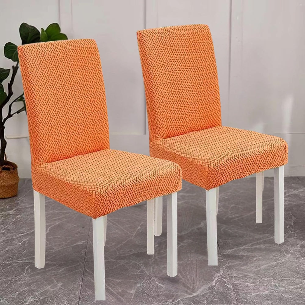 Stretch Jacquard Velvet Dining Chair Cover