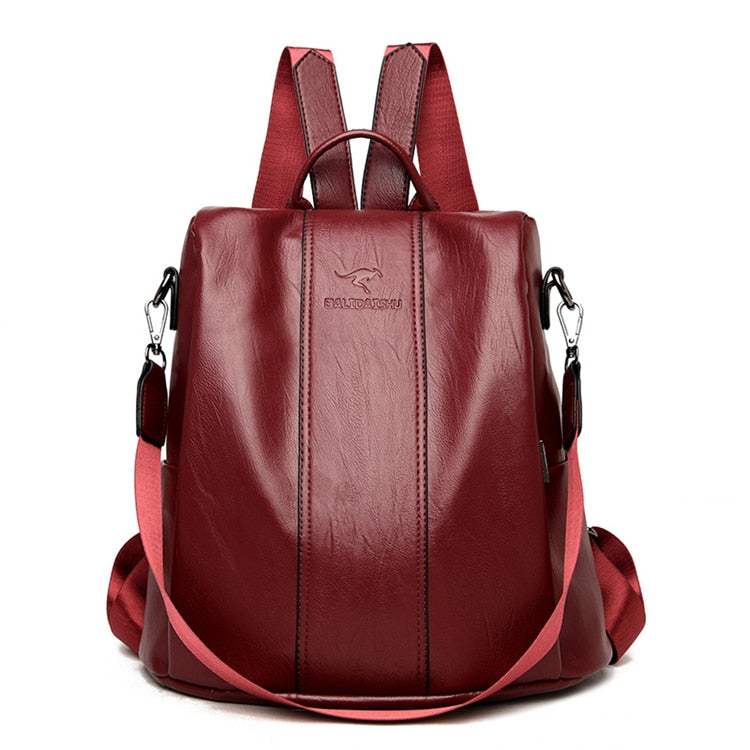 Elegant Convertible Backpack Shoulder Bag with Hidden Zippers