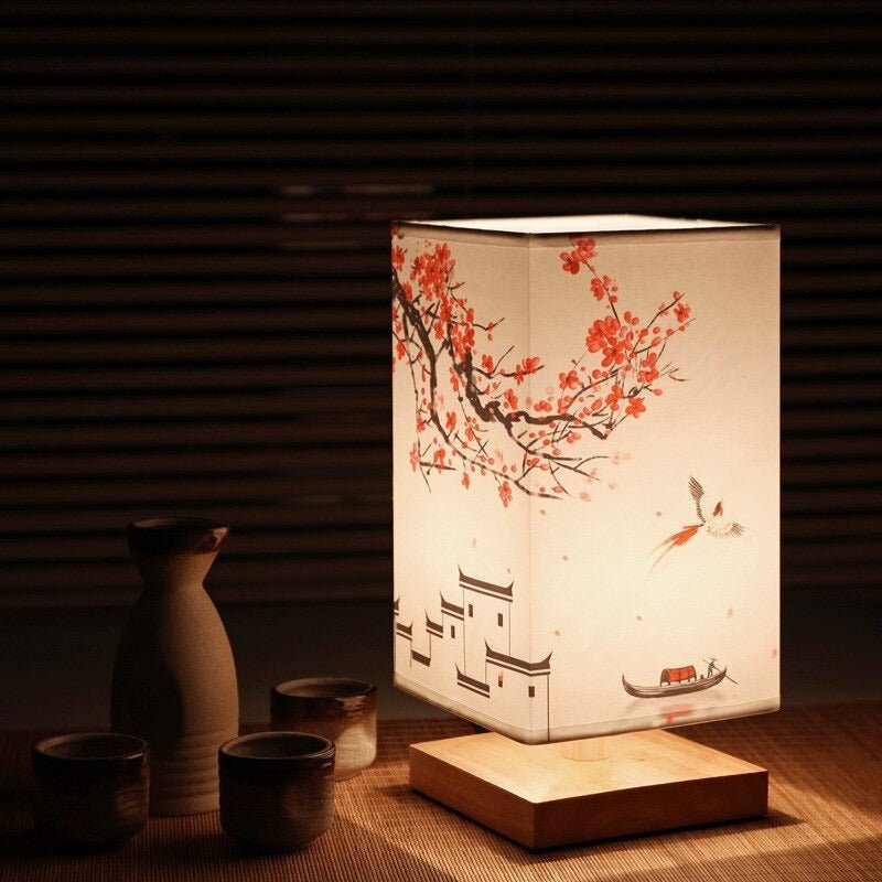Japanese-Scandinavian Minimalist Table Lamp in Bamboo