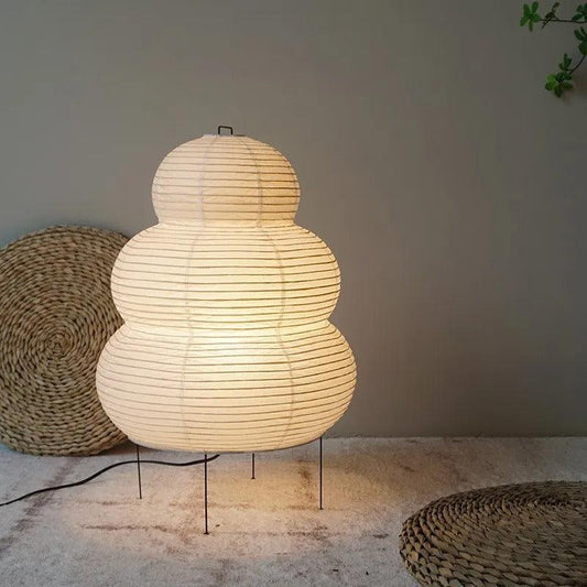 Japanese Snowman Paper Table Lamp