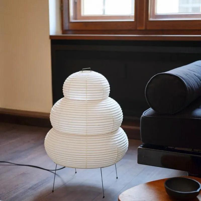 Japanese Snowman Paper Table Lamp