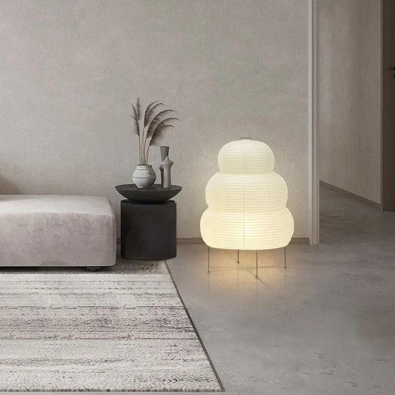 Japanese Snowman Paper Table Lamp
