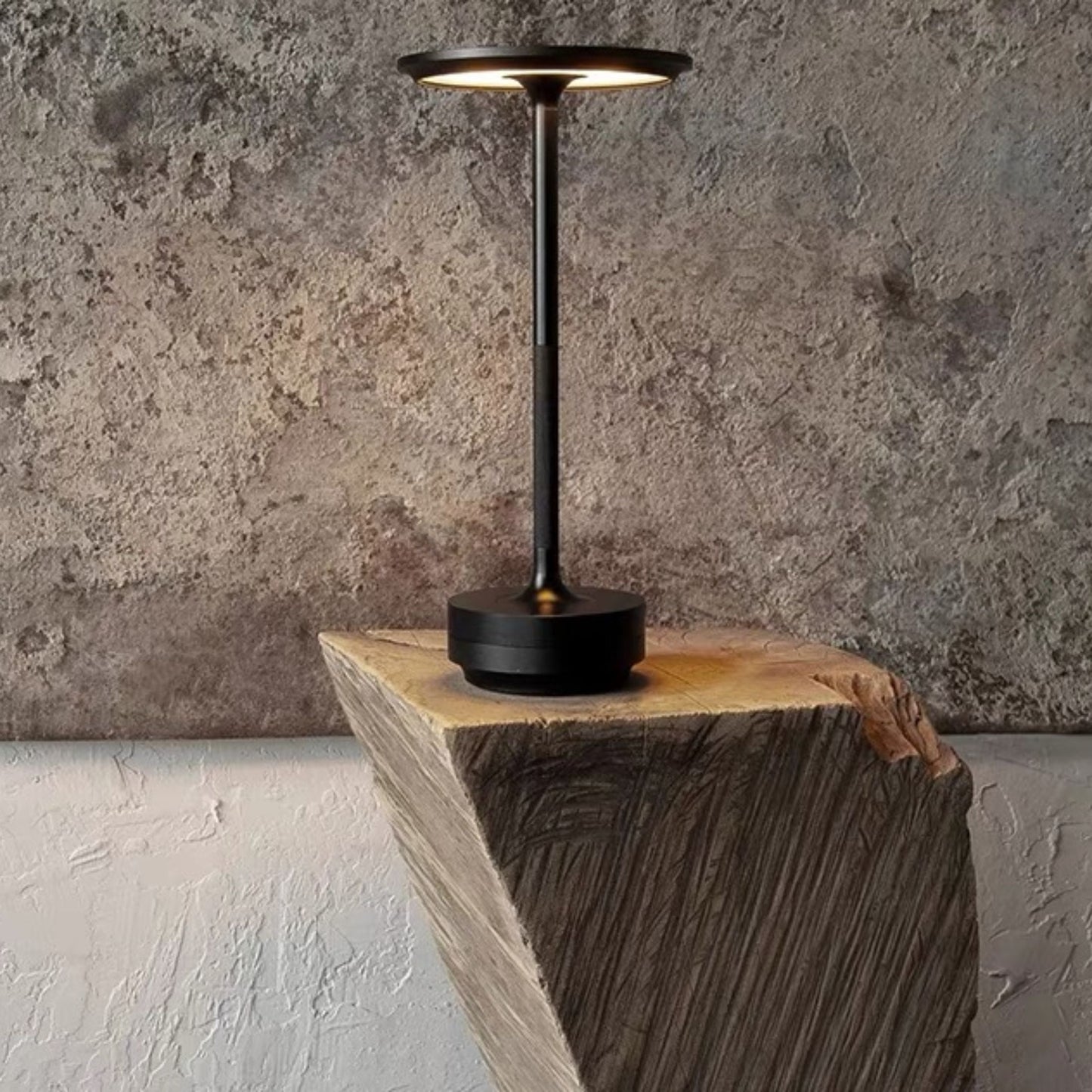 Japanese Style LED Touch Table Lamp - Rechargeable Metal Design