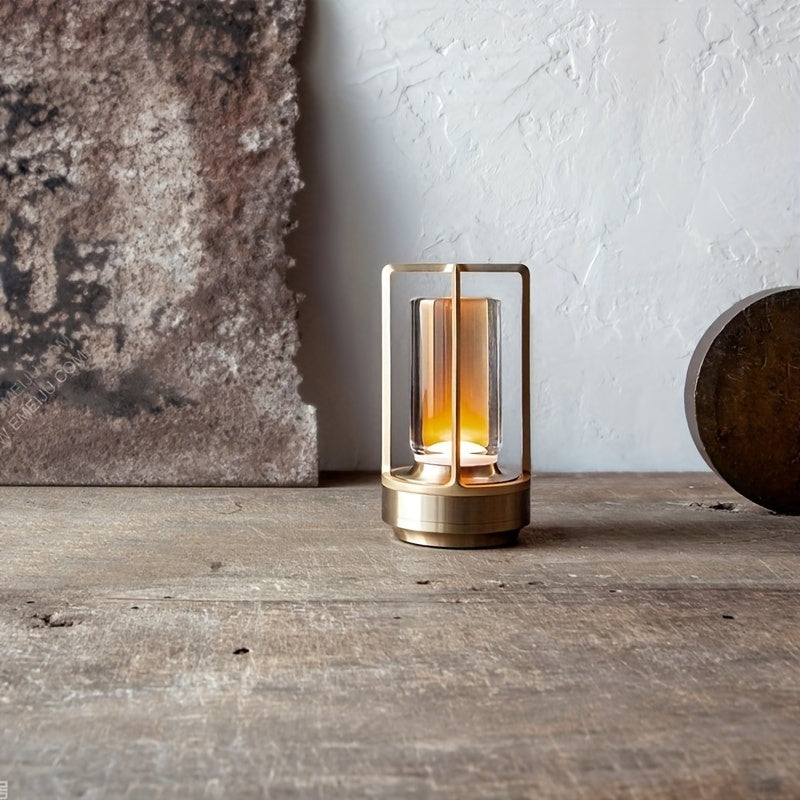 Japanese Style LED Touch Table Lamp - Rechargeable Metal Design