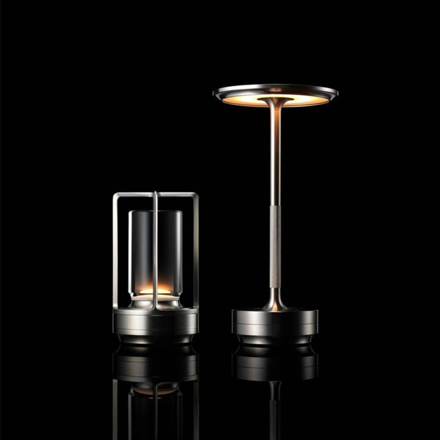 Japanese Style LED Touch Table Lamp - Rechargeable Metal Design
