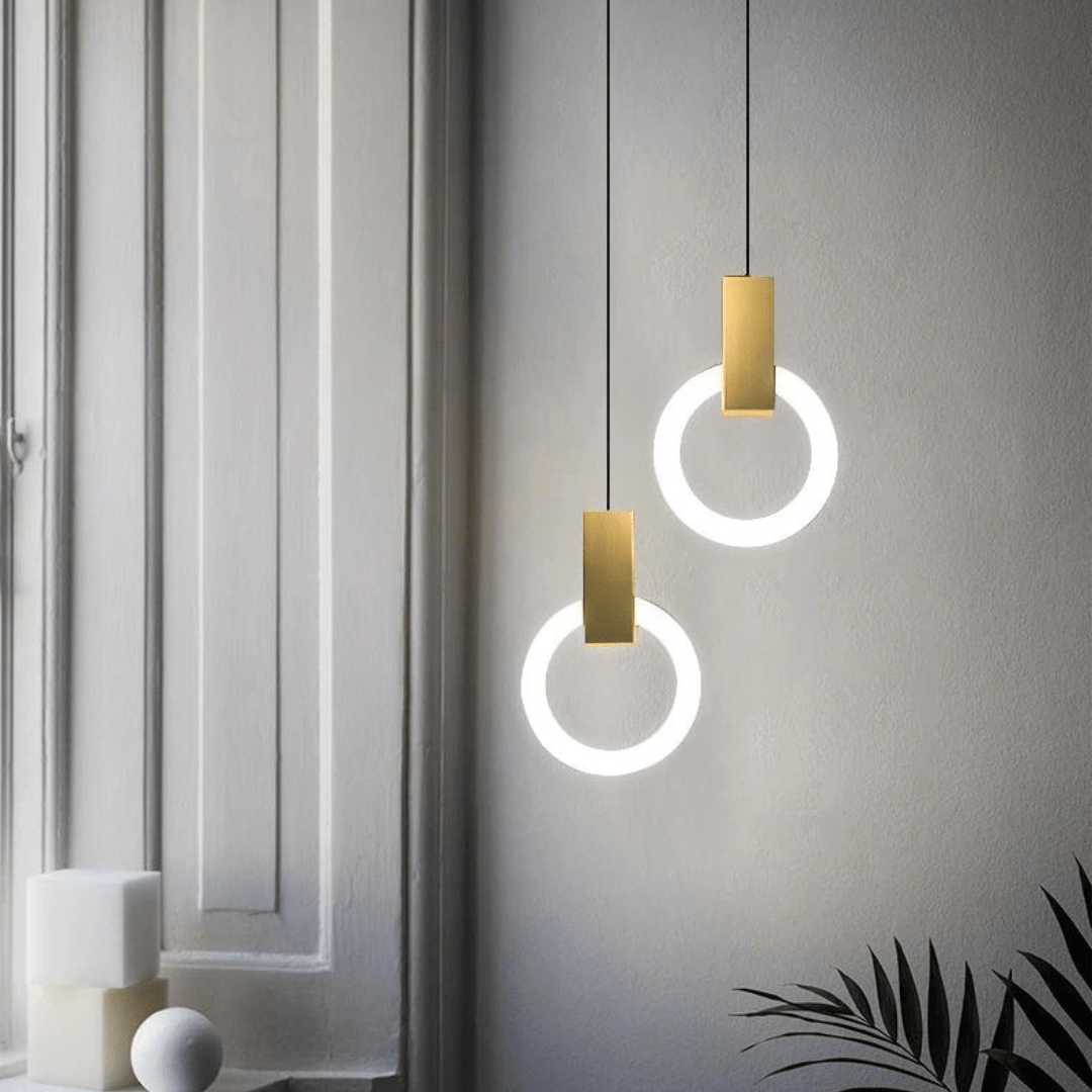 Round Nordic LED Pendant Light in Ash Wood