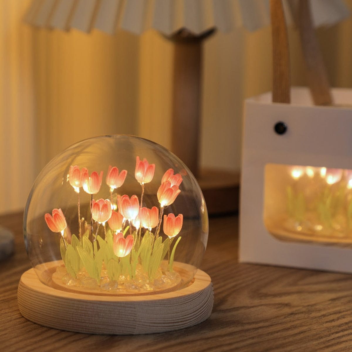Tulip LED Night Light - Wireless Battery Operated Soothing Lamp