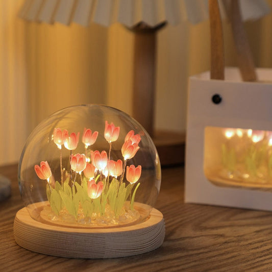 Tulip LED Night Light - Wireless Battery Operated Soothing Lamp