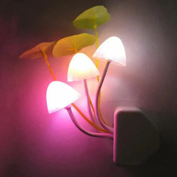 Mushroom LED Night Light with Smart Sensor - Energy Efficient Mood Lighting