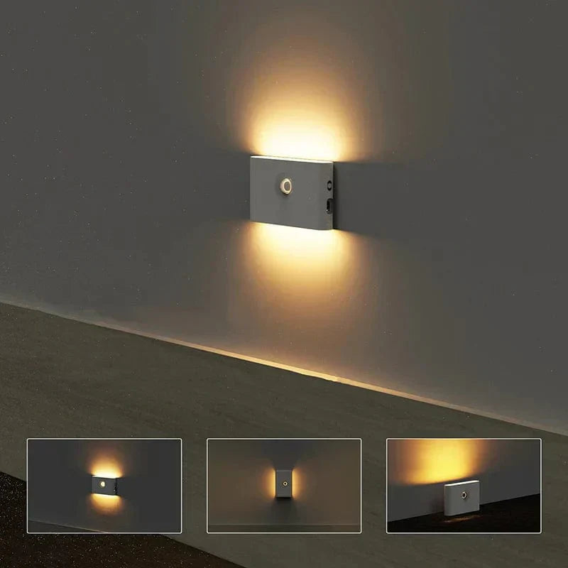 Wireless LED Night Lights with Motion Sensor and USB Rechargeable Soft Warm Glow