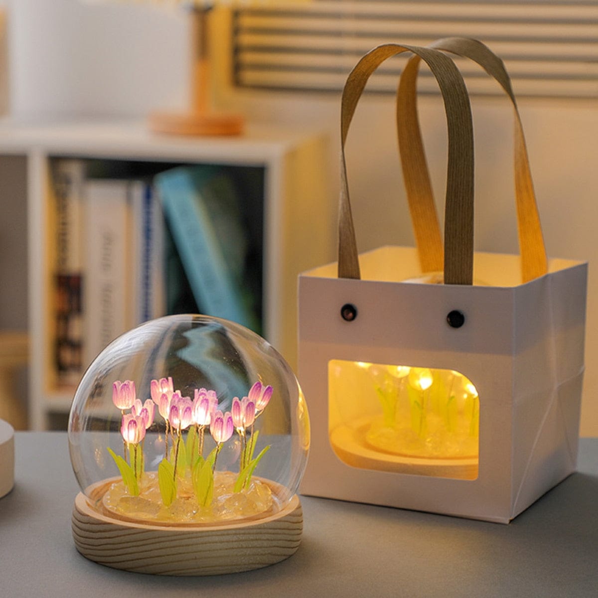 Tulip LED Night Light - Wireless Battery Operated Soothing Lamp