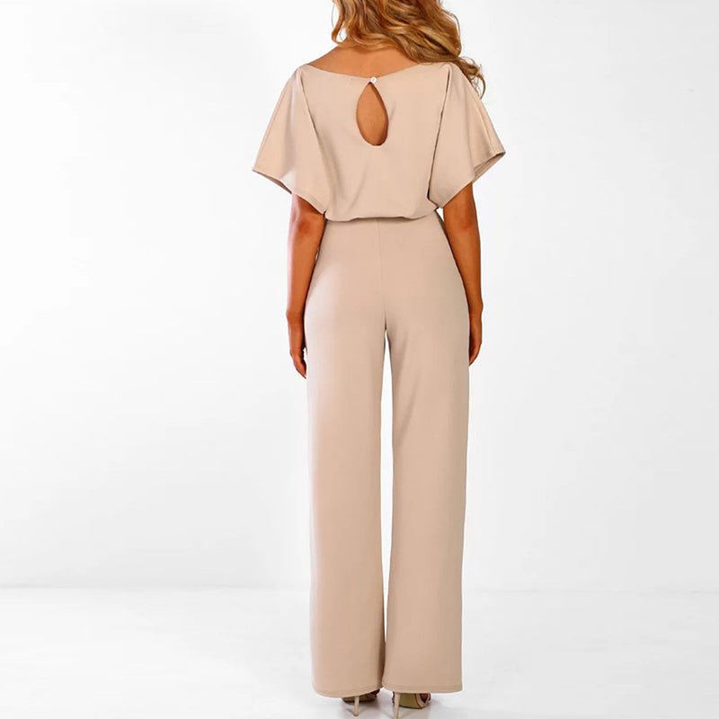 Elegant Women's Jumpsuit with Waist Belt