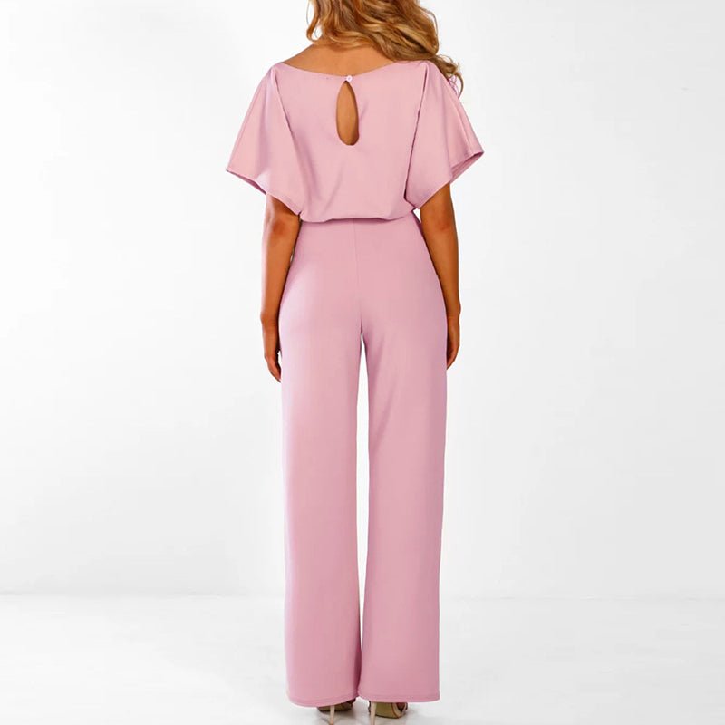 Elegant Women's Jumpsuit with Waist Belt