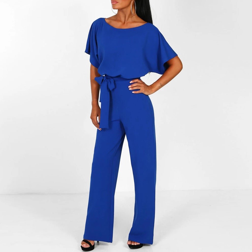 Elegant Women's Jumpsuit with Waist Belt