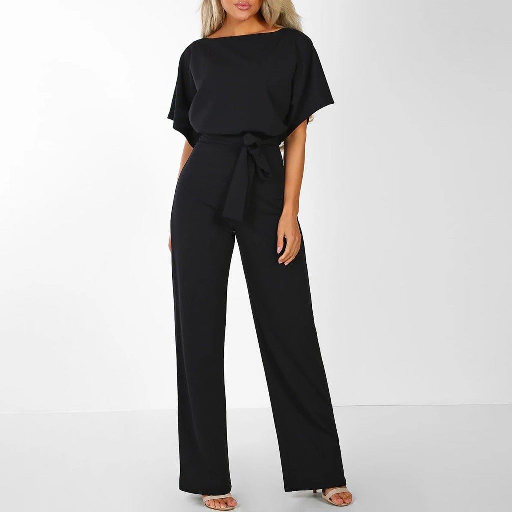 Elegant Women's Jumpsuit with Waist Belt