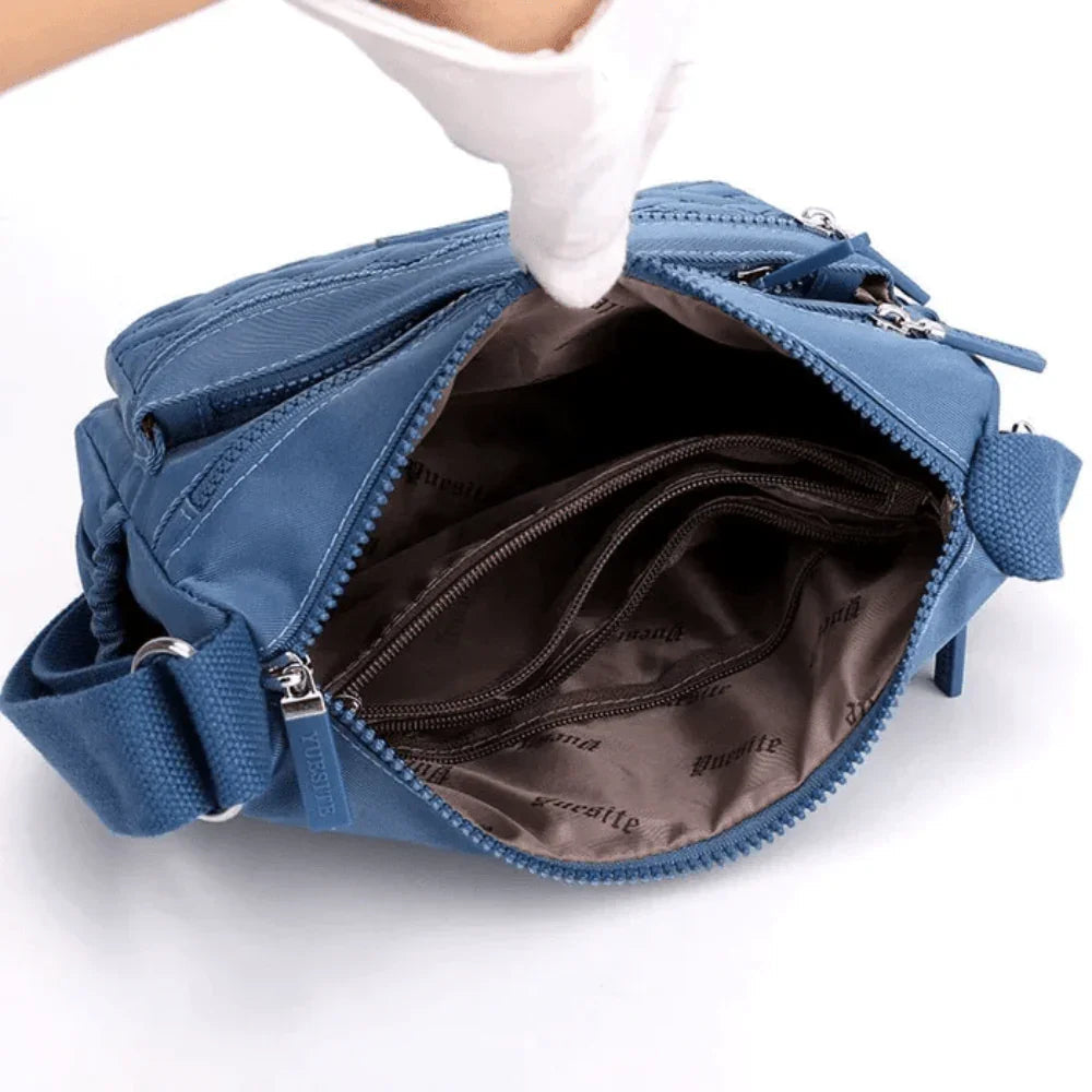 Organized Luxury Shoulder Bag with Adjustable Strap