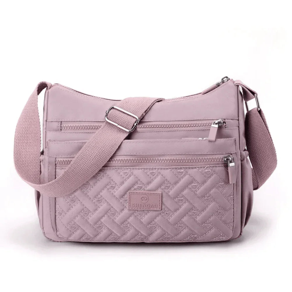 Organized Luxury Shoulder Bag with Adjustable Strap
