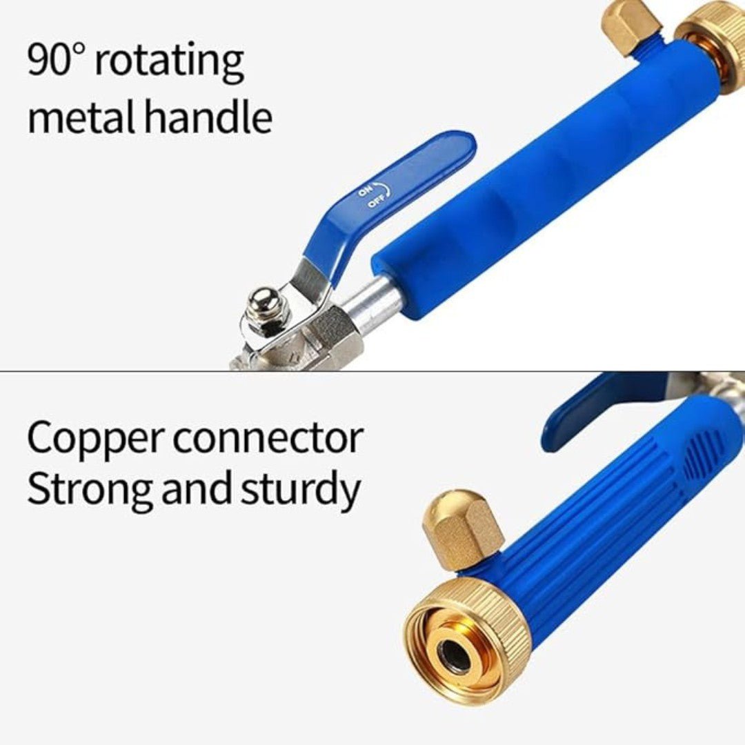 High-Pressure Garden Hose Attachment with Interchangeable Nozzles