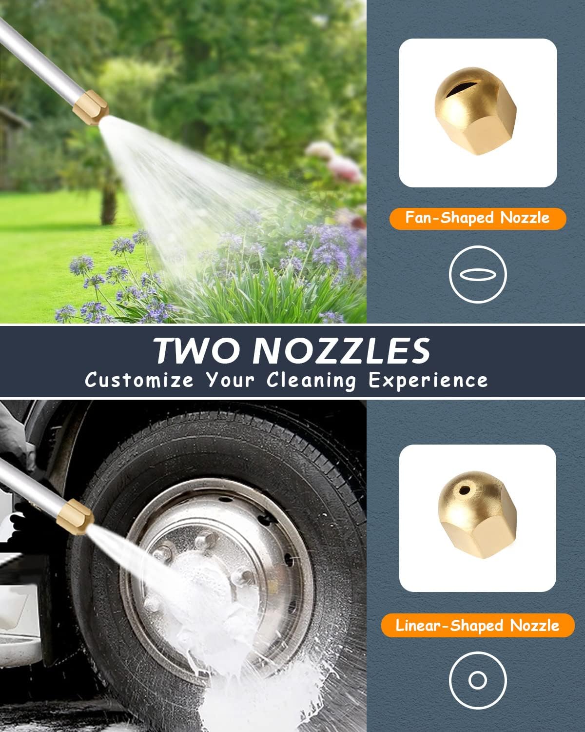 High-Pressure Car Wash Spray Nozzle with Ergonomic Handle