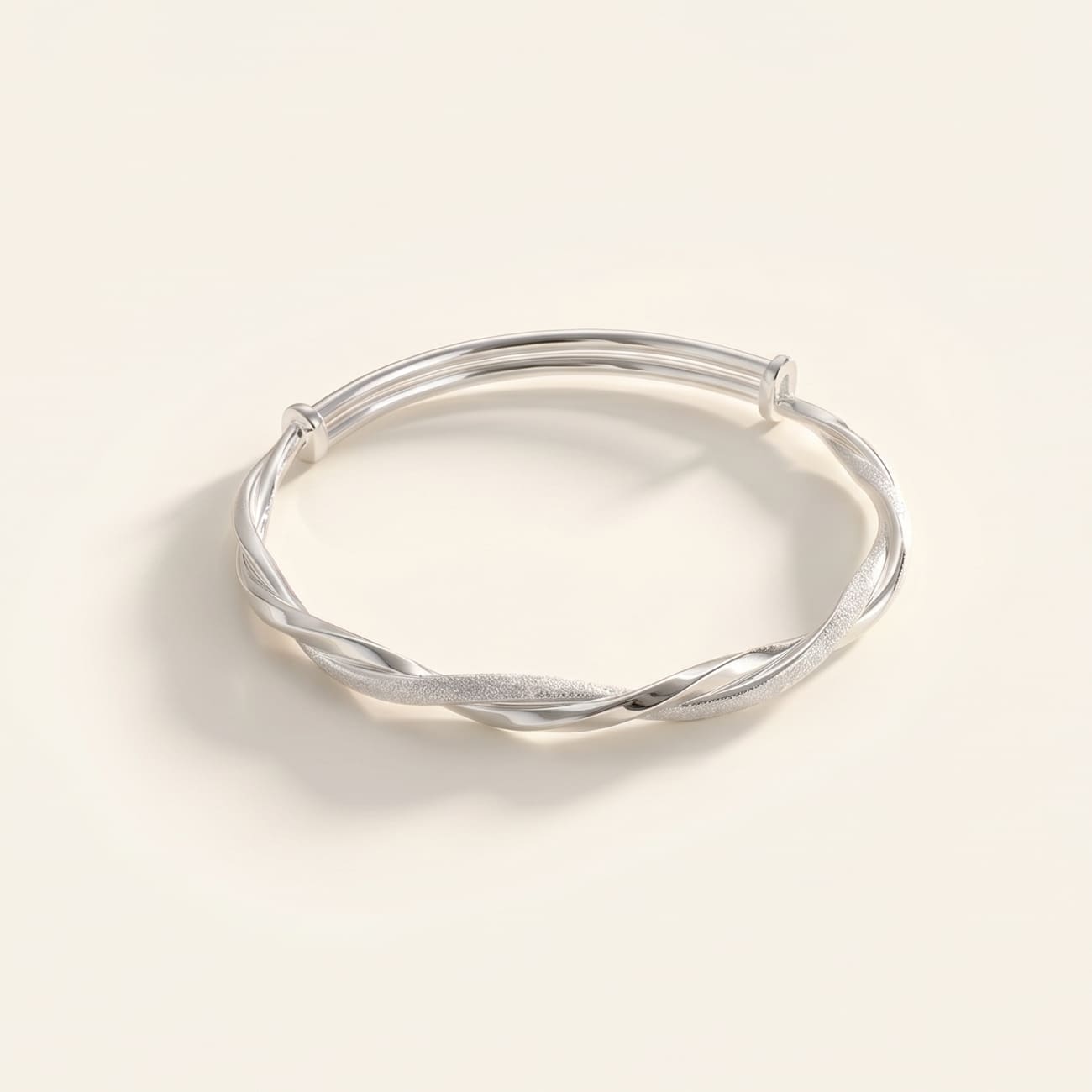 Elegant Twisted 925 Sterling Silver Bracelet