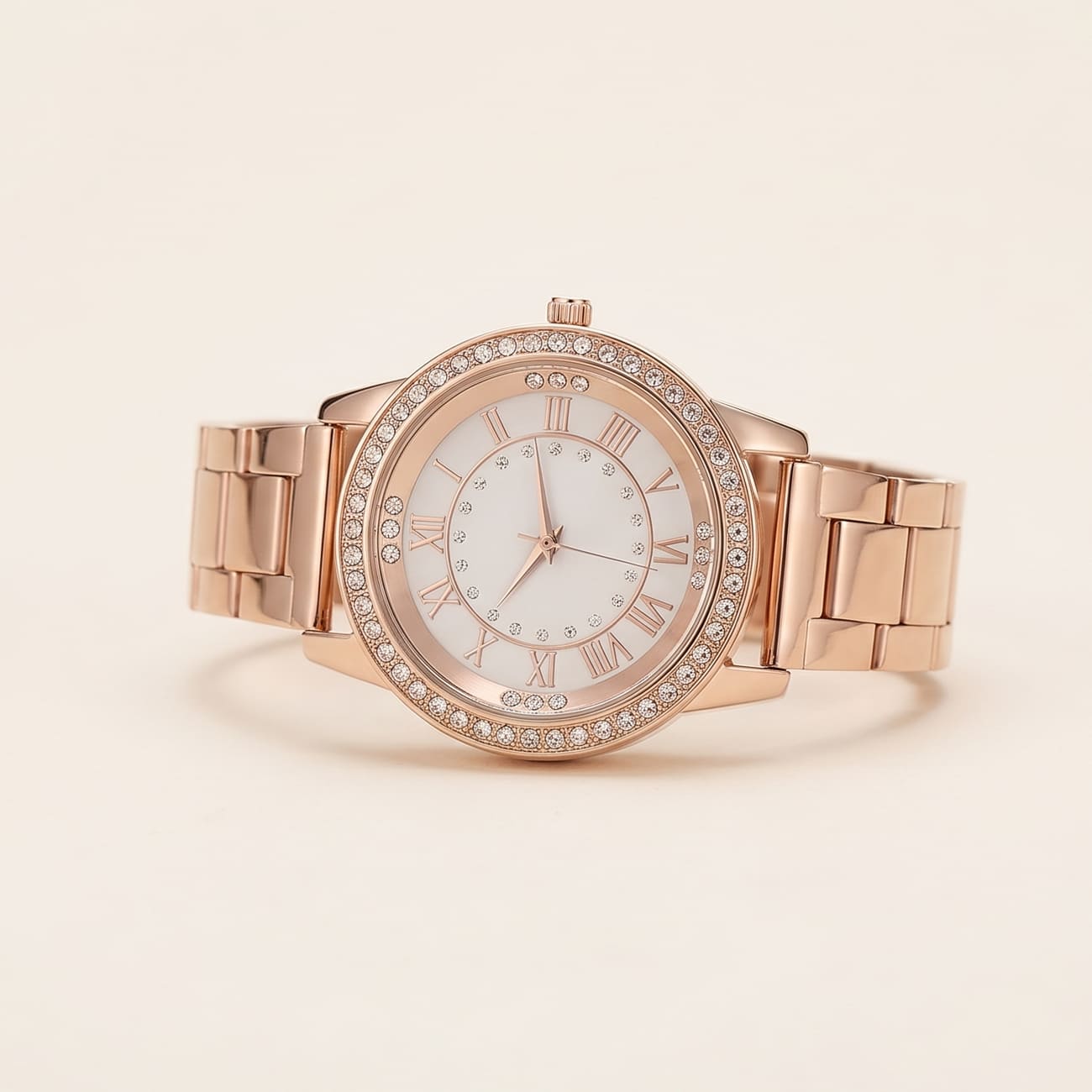 Diamond-Accented Stainless Steel Ladies' Watch
