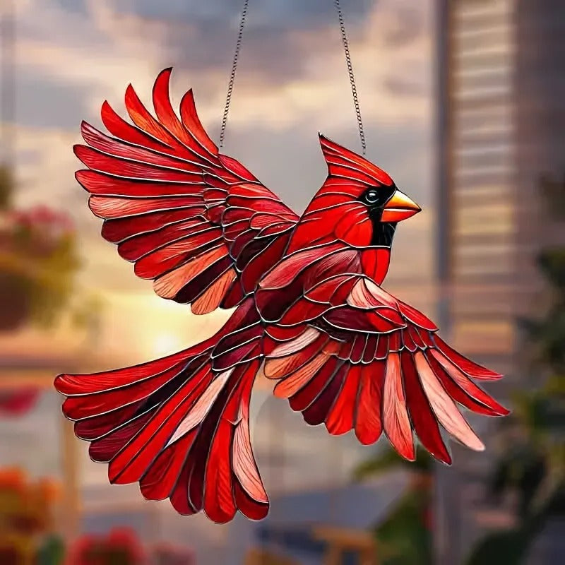 Colorful Hummingbird Sun Catcher Window Hanging