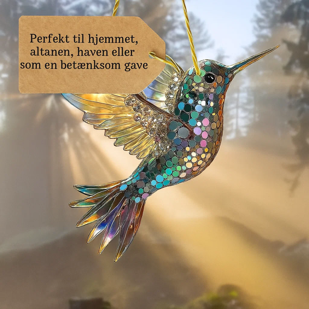 Colorful Hummingbird Sun Catcher Window Hanging