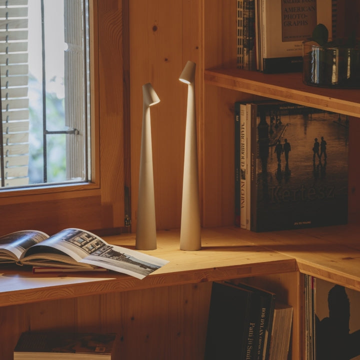 Cordless Adjustable Aluminum Table Lamp with Dimming Feature