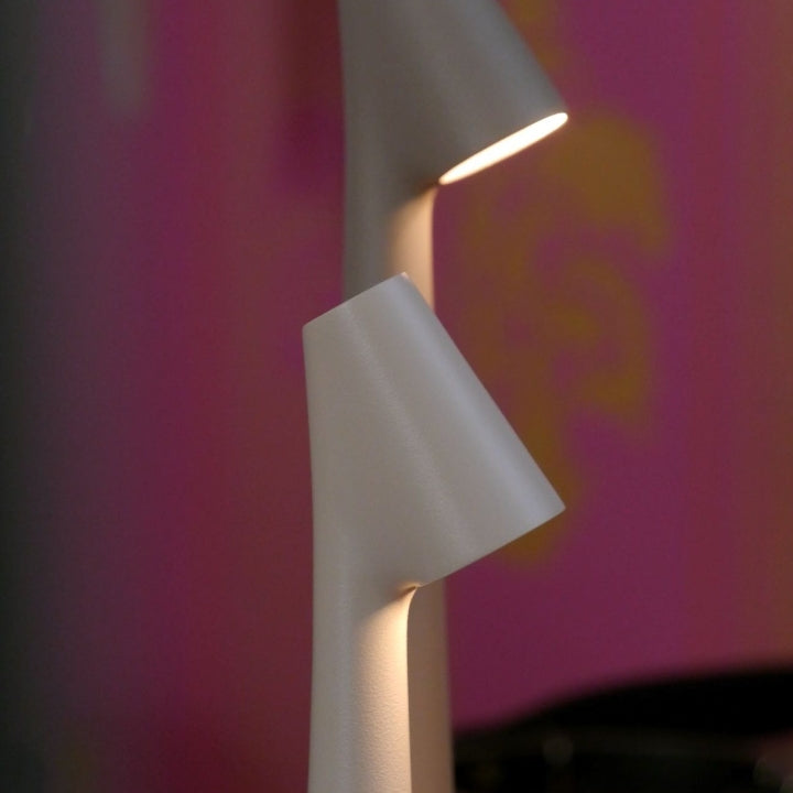 Cordless Adjustable Aluminum Table Lamp with Dimming Feature