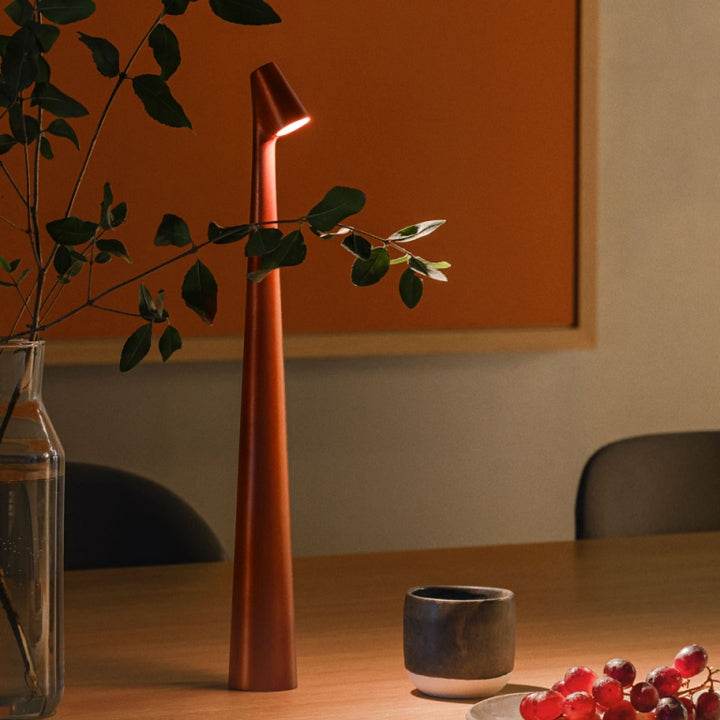 Cordless Adjustable Aluminum Table Lamp with Dimming Feature